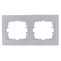 Рамка 2-м Karina гориз. жемчуж./бел. перламутр Lezard 707-3000-147