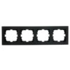 Рамка 4-местн. гориз. Vesna черн. бархат Lezard 742-4200-149