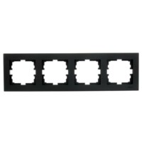 Рамка 4-местн. гориз. Vesna черн. бархат Lezard 742-4200-149