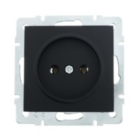 Розетка 1-м СП Vesna ПБТ механизм черн. бархат Lezard 742-4288-121B