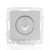 Розетка ТФ СП Vesna евро стандарт механизм платина Lezard 742-3588-137