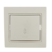 Переключатель 1кл. СП проходной Mira 10А IP20 со вставкой крем. Lezard 701-0303-105