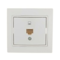 Розетка ПК 1-м СП Mira RJ45 бел./бел. Lezard 701-0202-139