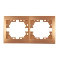 Рамка 2-м Mira гориз. зол. метал. Lezard 701-1300-147