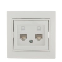Розетка ПК 2-м СП Mira RJ45 бел./бел. Lezard 701-0202-141