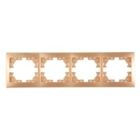 Рамка 4-м Mira гориз. зол. метал. Lezard 701-1300-149