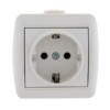 Розетка 1-м ОП Nata 16А IP20 с/з керамика бел. Lezard 710-0200-122