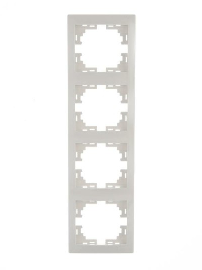 Рамка 4-м Mira верт. бел. Lezard 701-0200-154