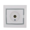 Розетка телевизионная оконечная ТВ СП Mira 16А IP20 с сер. вставкой бел. Lezard 701-0215-130