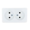 Розетка 2-м ОП Viola 16А IP20 бел. Lezard 751-0200-128