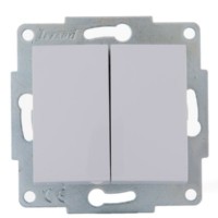 Выключатель 2кл. 1п СП Karina 10А IP20 механизм бел. Lezard 707-0288-101