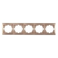 Рамка 5-м Mira гориз. свет. корич. Lezard 701-3100-150