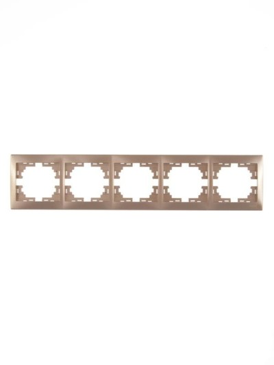 Рамка 5-м Mira гориз. свет. корич. Lezard 701-3100-150
