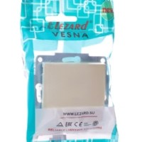 Выключатель 1кл. СП Vesna с инд. механизм крем. Lezard 742-0388-111