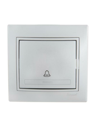 Выключатель кнопочный 1кл. СП Mira сер. метал. Lezard 701-1010-103