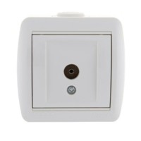 Розетка телевизионная оконечная ТВ ОП Nata бел. Lezard 710-0200-130