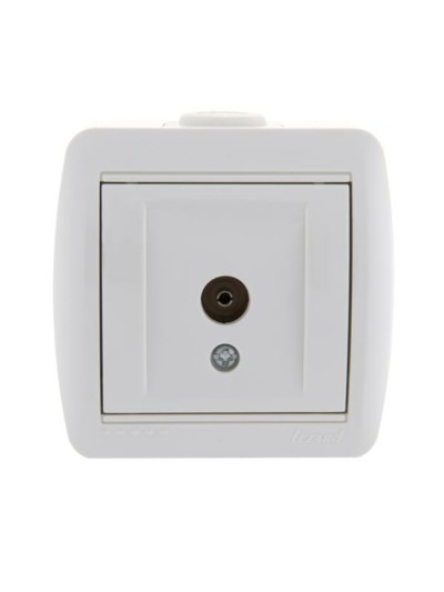 Розетка телевизионная оконечная ТВ ОП Nata бел. Lezard 710-0200-130