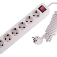 Удлинитель сетевой 6х5м с/з 16А IP20 Lila с выкл. Lezard 720-0605-602