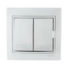Выключатель 2кл. СП Mira 10А IP20 со вставкой сер. метал. Lezard 701-1010-101