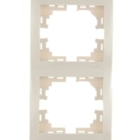 Рамка 2-м Mira верт. крем. Lezard 701-0300-152