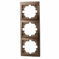 Рамка 3-м Mira верт. свет. корич. Lezard 701-3100-153