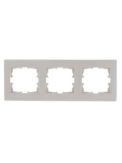 Рамка 3-м Karina гориз. крем. Lezard 707-0300-148