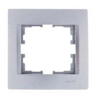 Рамка 1-м Karina гориз. матов. серебр. Lezard 707-4300-146