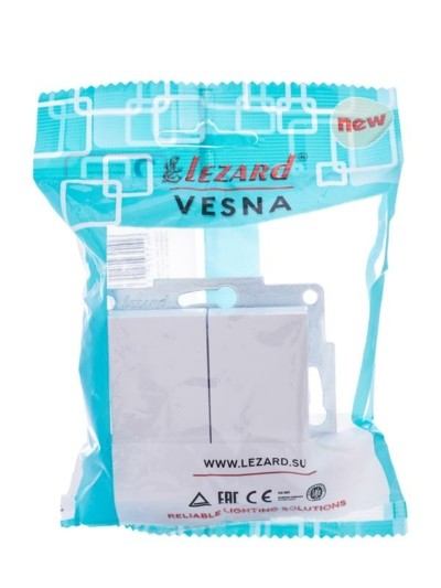 Выключатель 2кл. СП Vesna механизм бел. Lezard 742-0288-101