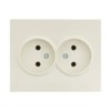 Розетка 2-м СП Vesna ПБТ кремов. Lezard 742-0300-128B
