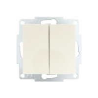 Выключатель 2кл. СП Vesna механизм крем. Lezard 742-0388-101