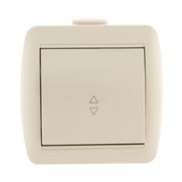 Переключатель 1кл. ОП проходной Nata 10А IP20 крем. Lezard 710-0300-105