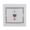 Розетка ПК 1-м СП Mira RJ45 бел./сер. Lezard 701-0215-139
