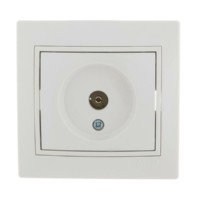 Розетка телевизионная оконечная ТВ СП Mira бел./бел. Lezard 701-0202-130