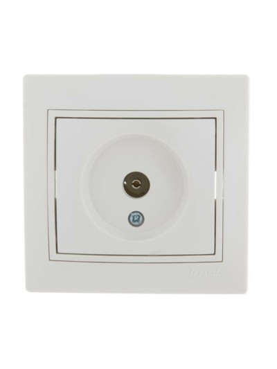 Розетка телевизионная оконечная ТВ СП Mira бел./бел. Lezard 701-0202-130