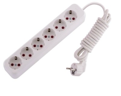 Удлинитель сетевой 6х3м с/з 16А IP20 Lila Lezard 720-0603-601