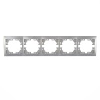 Рамка 5-м Mira гориз. сер. метал. Lezard 701-1000-150