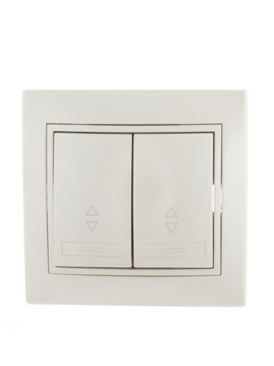 Переключатель 2кл. СП проходной Mira 10А со вставкой жемчуж./бел. перламутр. Lezard 701-3030-106