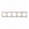 Рамка 5-м Mira гориз. без вставки жемчуж./бел. перламутр. Lezard 701-3000-150
