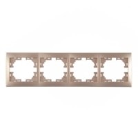 Рамка 4-м Mira гориз. свет. корич. Lezard 701-3100-149