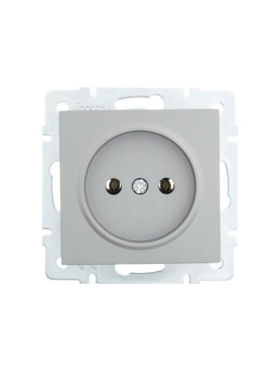 Розетка 1-м СП Vesna ПБТ механизм платина Lezard 742-3588-121B
