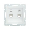 Розетка ПК + ТФ 1-м СП Vesna механизм бел. Lezard 742-0288-143