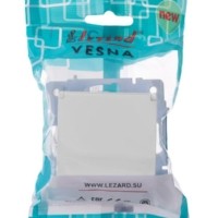 Розетка 1-м СП Vesna с/з с крышкой ПБТ механизм бел. Lezard 742-0288-123B