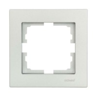 Рамка 1-местн. гориз. Vesna платина Lezard 742-3500-146