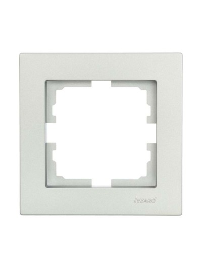 Рамка 1-местн. гориз. Vesna платина Lezard 742-3500-146