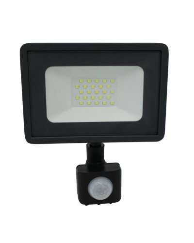 Прожектор светодиодный СДО 30Вт 6500К IP65 с датчиком движения серый Фарлайт
