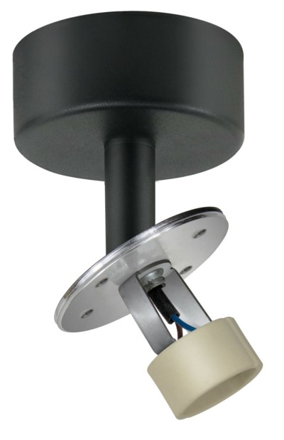 Основание для потолочного светильника GU10 с регулируемым наклоном черное Фарлайт