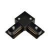 Коннектор угловой L-образный для однофазного ШП черный Фарлайт