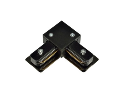 Коннектор угловой L-образный для однофазного ШП черный Фарлайт