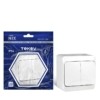 Выключатель 2кл. ОП Nix 10А IP54 250В бел. Tokov Electric TKE-NX-V2-C01-IP54