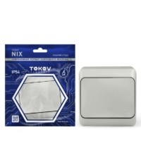 Выключатель 1кл. ОП Nix 10А IP54 250В сер. Tokov Electric TKE-NX-V1-C06-IP54